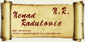 Nenad Radulović vizit kartica